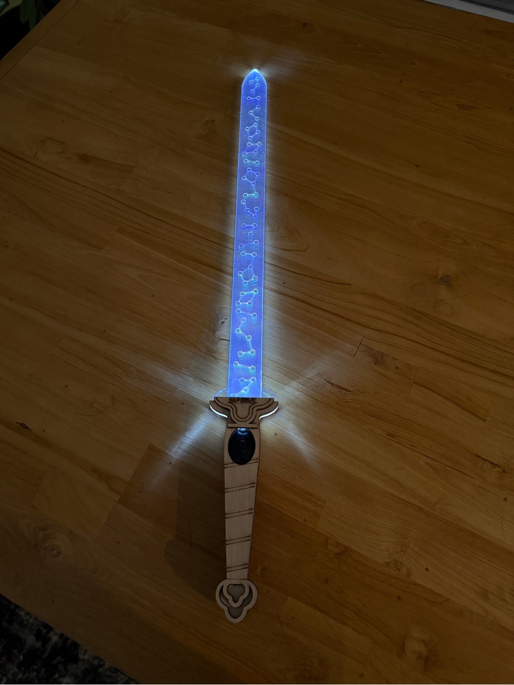 Blue LED Light-Up Decorative Sword - Home Accents